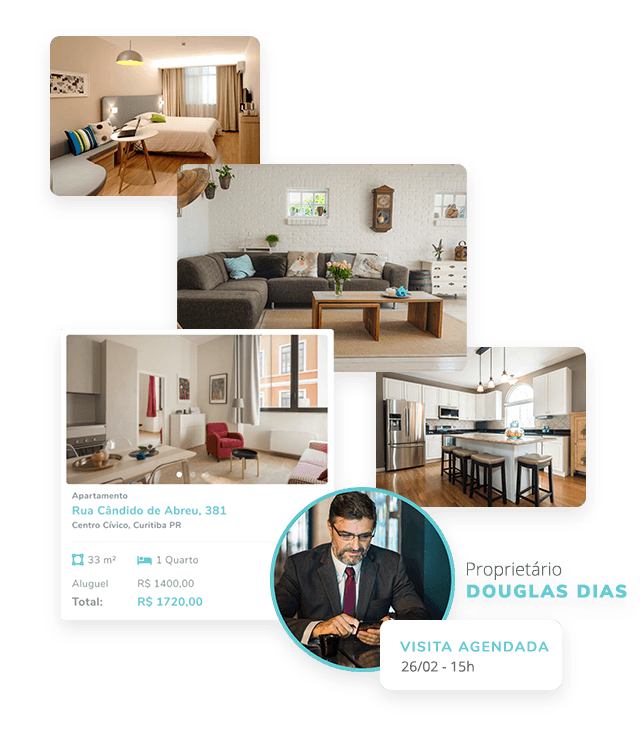 anunciaraluguelgratis_comofunciona Imagem com o Passo a passo da zimobi: 1- anuncie, 2- entre em contato com interessados, 3- marque visita, 4- peça documentos, 5- feche o contrato, 6- receba o aluguel